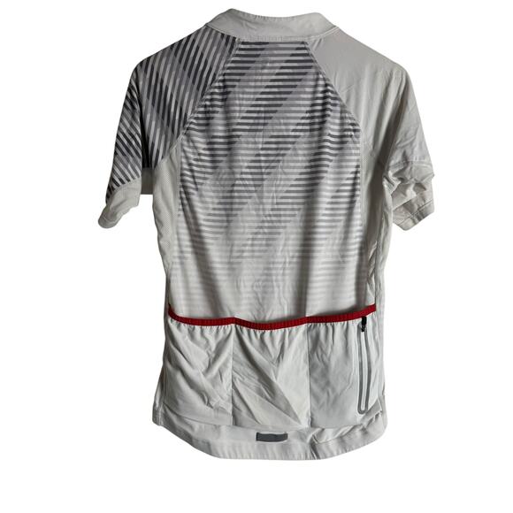 Performance Bicycle Ultra White Red Cycling Jersey Short Sleeve Zip Up Shirt M - Picture 8 of 10